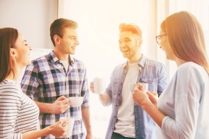 Modern young business people